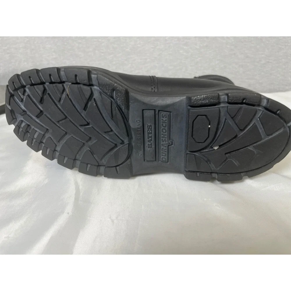 Bates DuraShocks Mens 9.5 W Black Leather Steel Toe Combat Work Boots E01621A